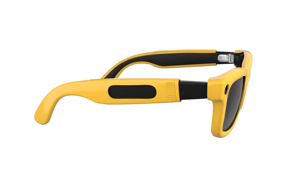 ONTOP Yellow cover per Ray-Ban Meta Wayfarer — dettaglio laterale