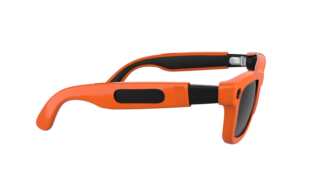 ONTOP Orange cover per Ray-Ban Meta Wayfarer — dettaglio laterale