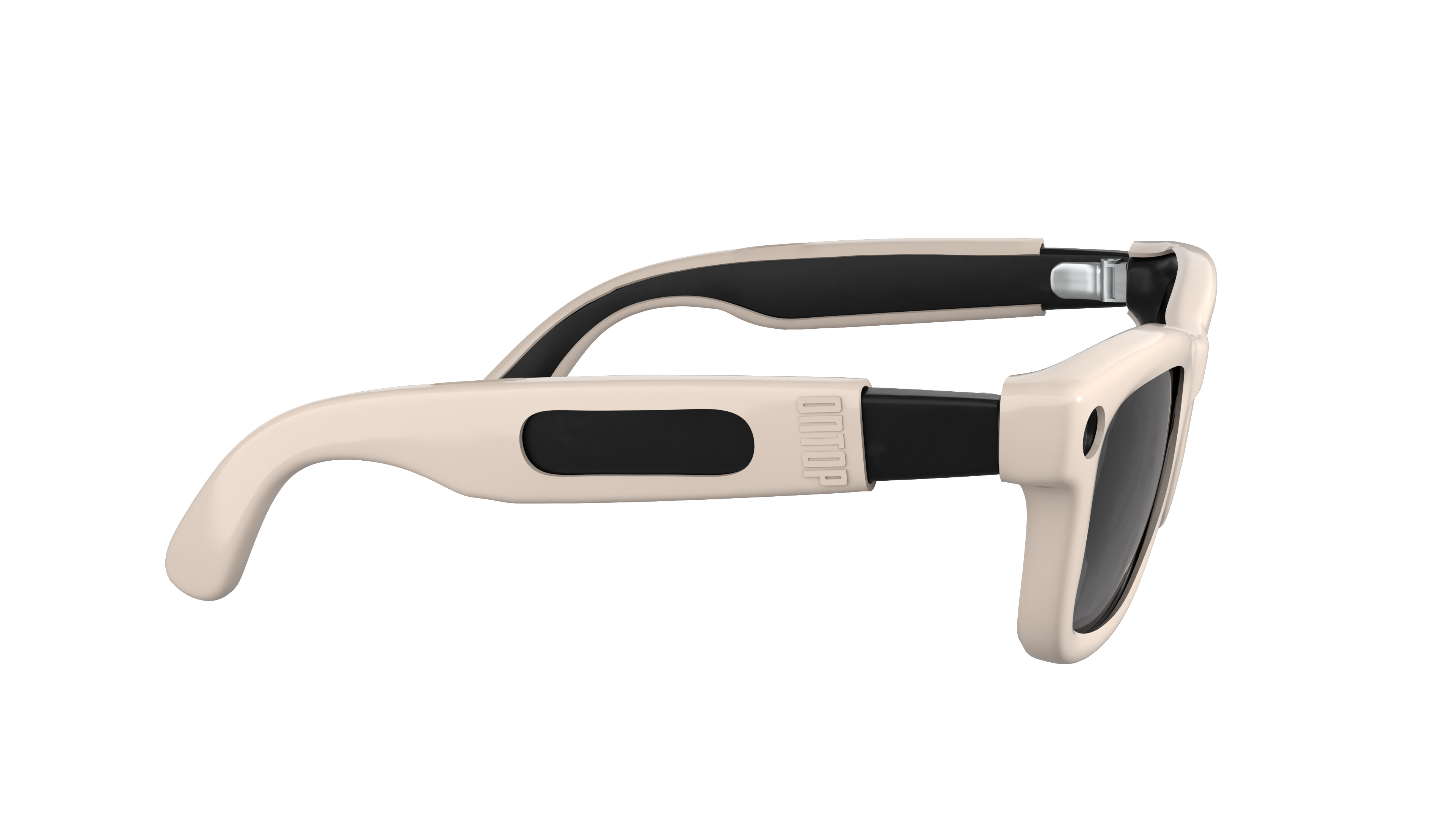 ONTOP Ivory cover per Ray-Ban Meta Wayfarer — dettaglio laterale
